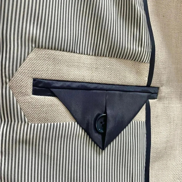 J. CREW Ivory Office Siren Blazer in Stretch Linen Blend Size 00 Corpcore - Picture 13 of 16